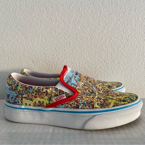 VANS X WALDO Like New Limited Edition Printed Slip On Shoe Size 5.5 - Picture 2 of 8